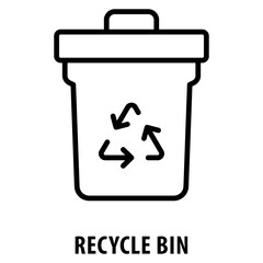 Recycle bin Icon simple and easy to edit for your design elements