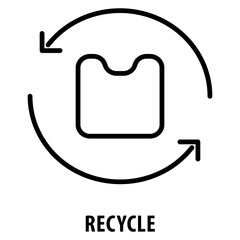 Recycle Icon simple and easy to edit for your design elements