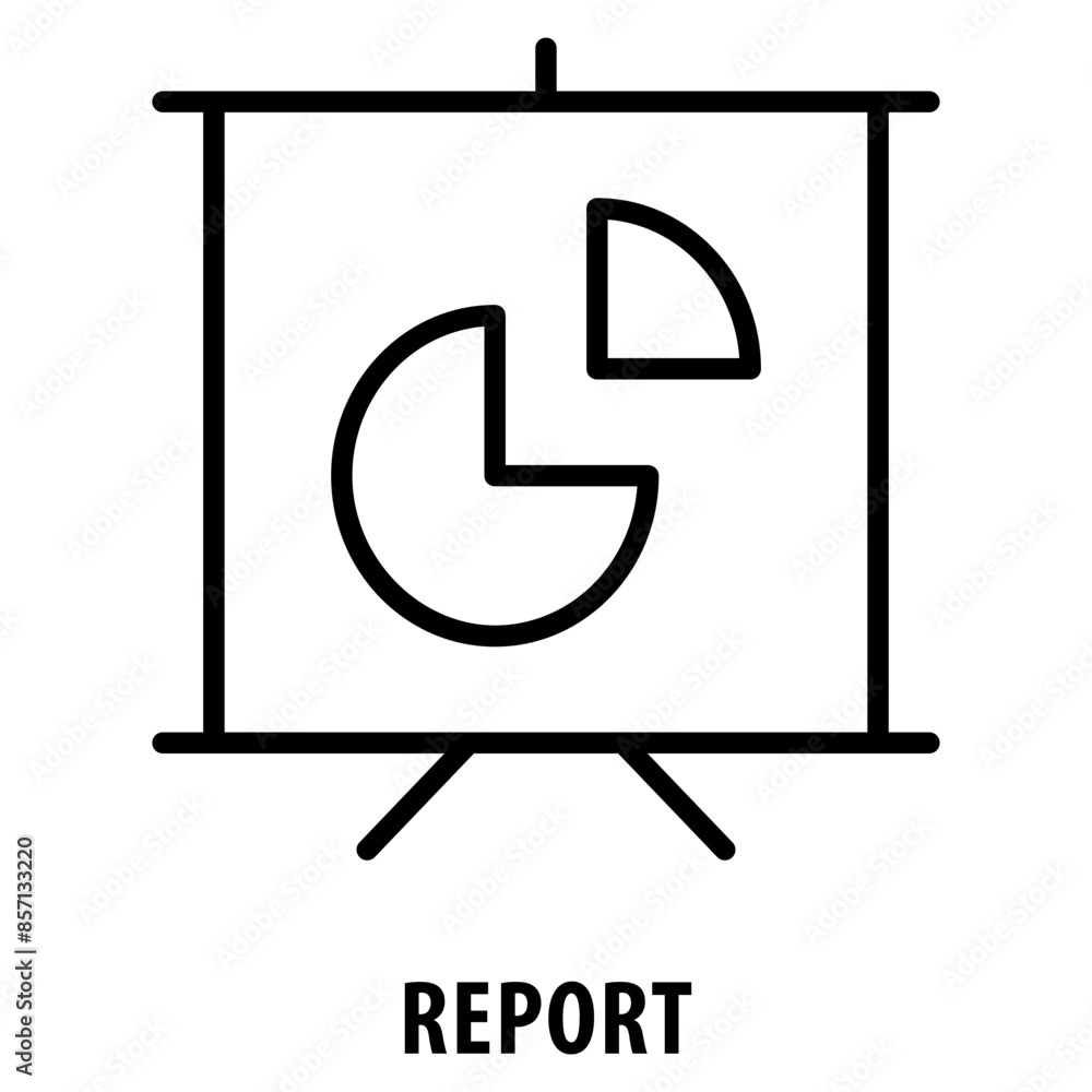 Poster report icon simple and easy to edit for your design elements