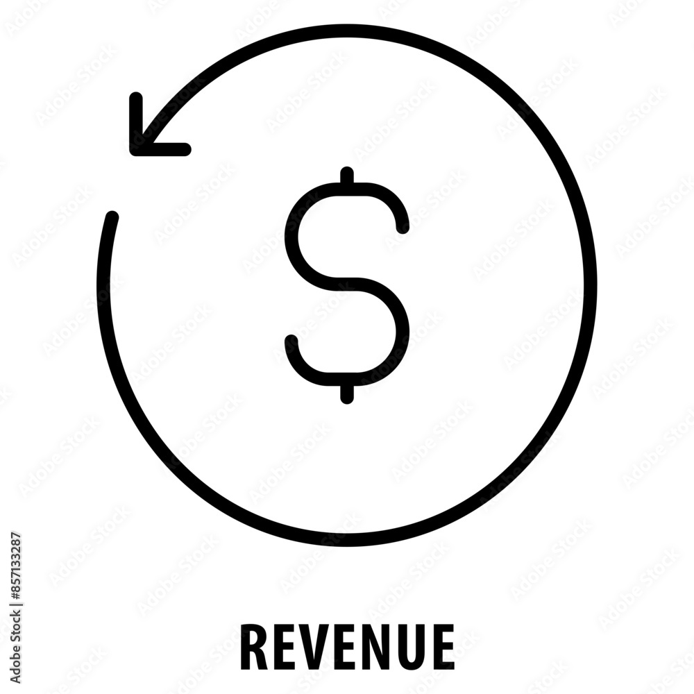 Poster revenue icon simple and easy to edit for your design elements