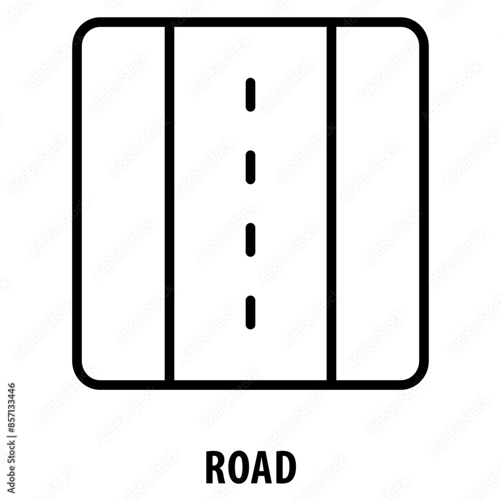 Poster road icon simple and easy to edit for your design elements
