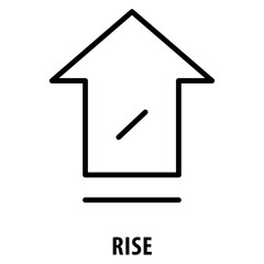 Rise Icon simple and easy to edit for your design elements
