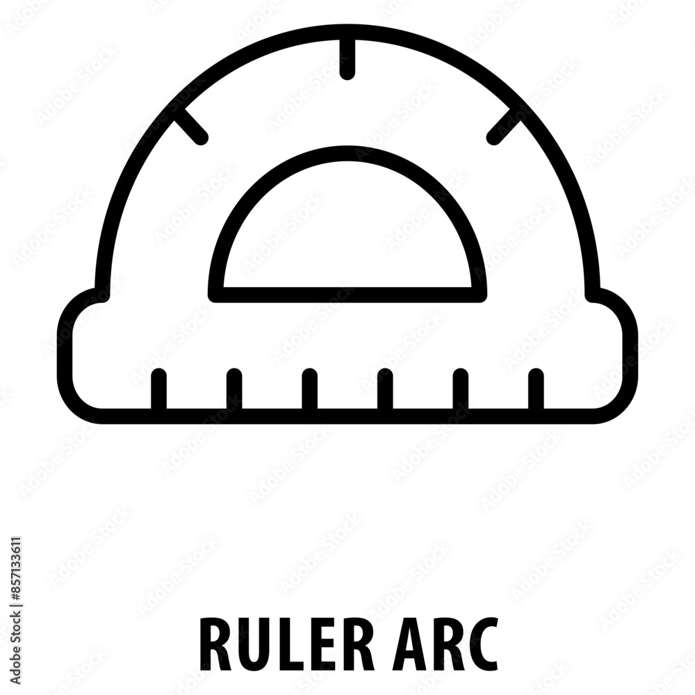 Poster ruler arc icon simple and easy to edit for your design elements