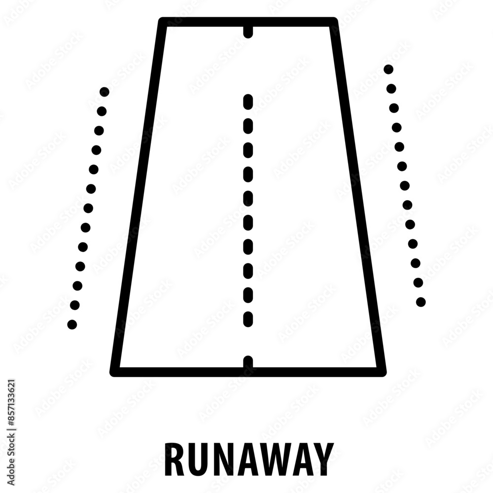 Poster runaway icon simple and easy to edit for your design elements