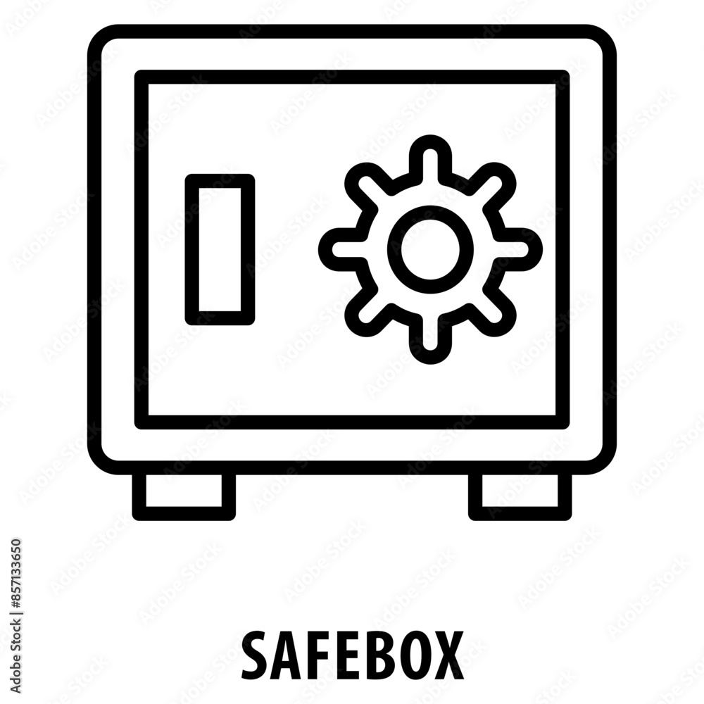 Poster safebox icon simple and easy to edit for your design elements