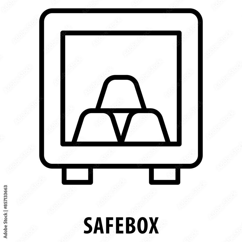 Aufkleber safebox icon simple and easy to edit for your design elements