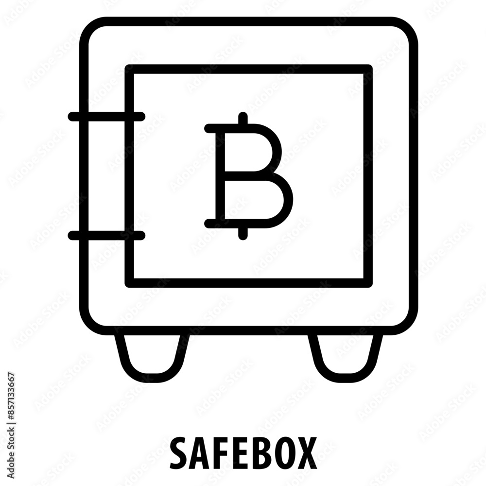 Poster safebox icon simple and easy to edit for your design elements
