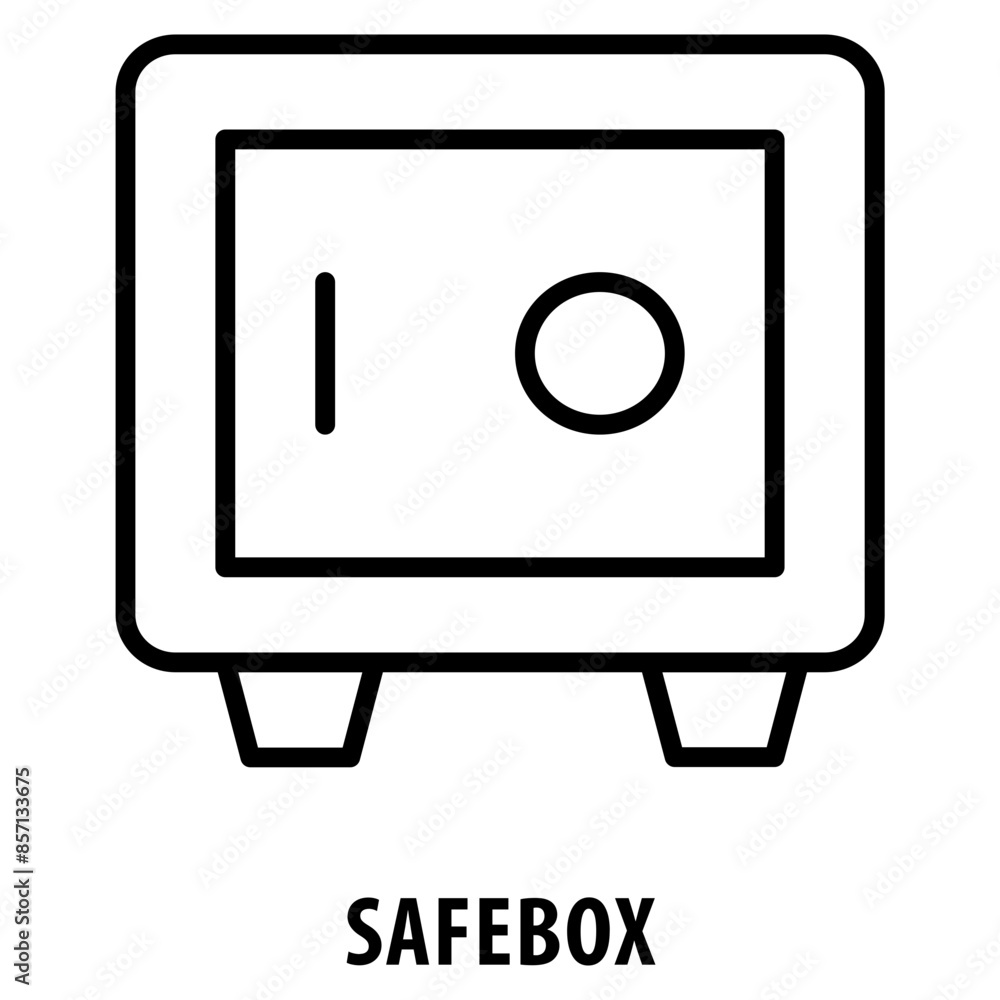 Poster safebox icon simple and easy to edit for your design elements