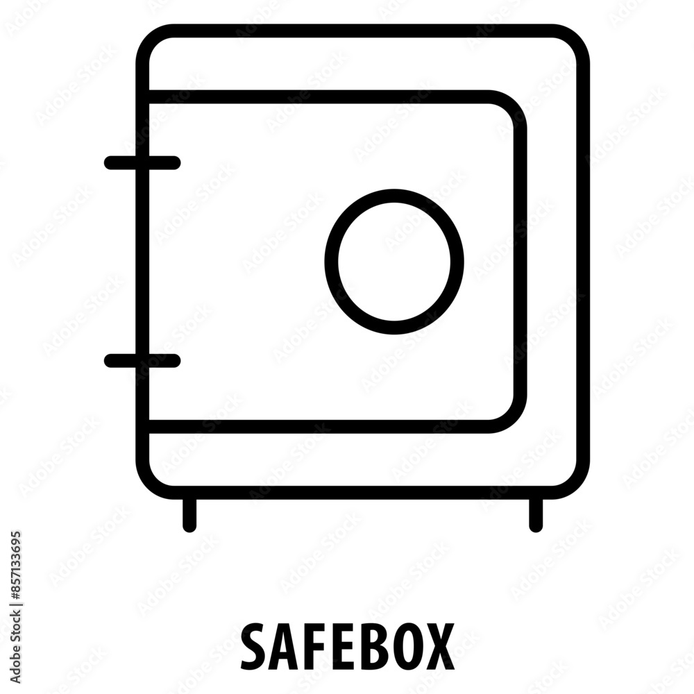 Poster safebox icon simple and easy to edit for your design elements