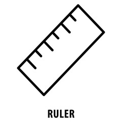 Ruler Icon simple and easy to edit for your design elements