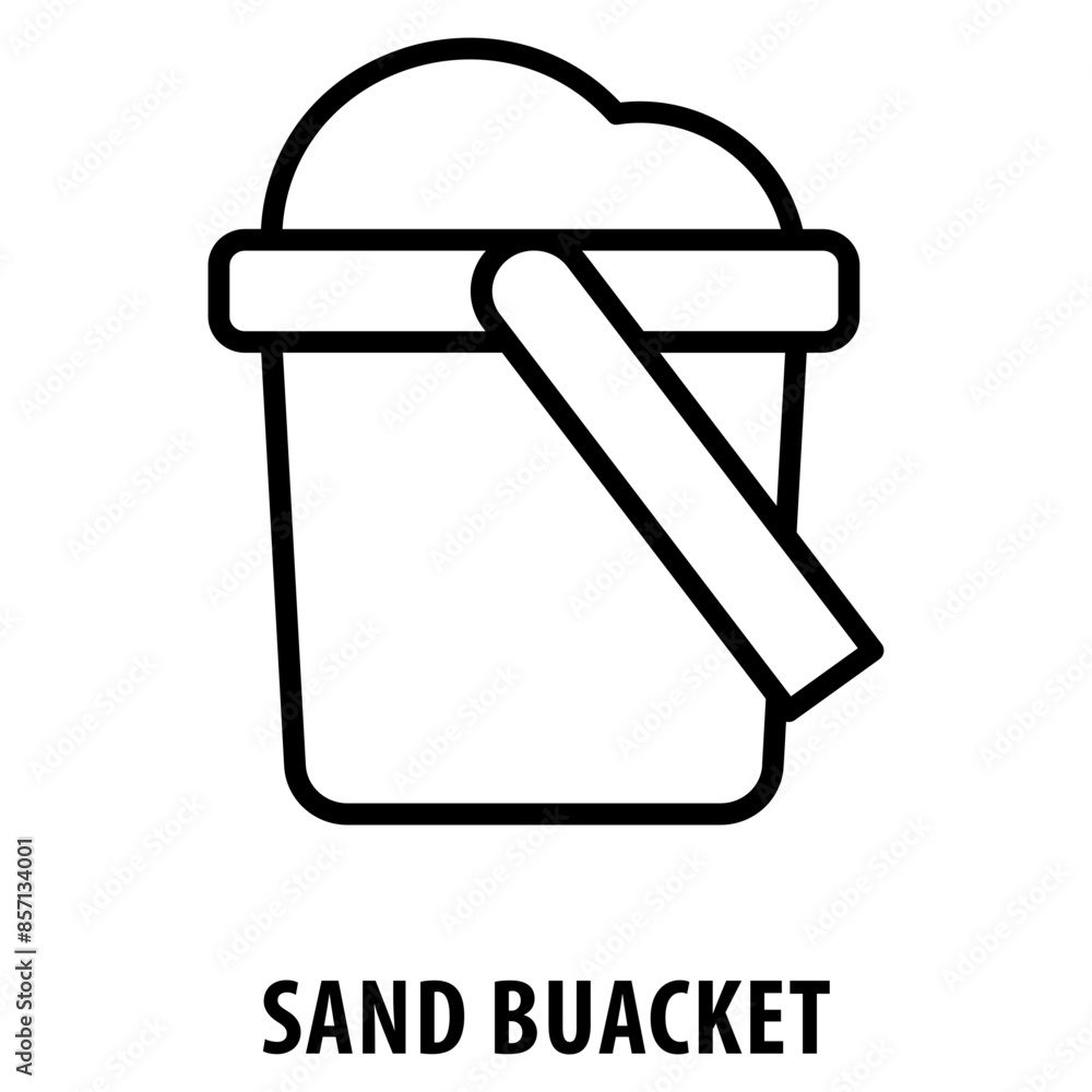 Poster Sand Buacket Icon simple and easy to edit for your design elements