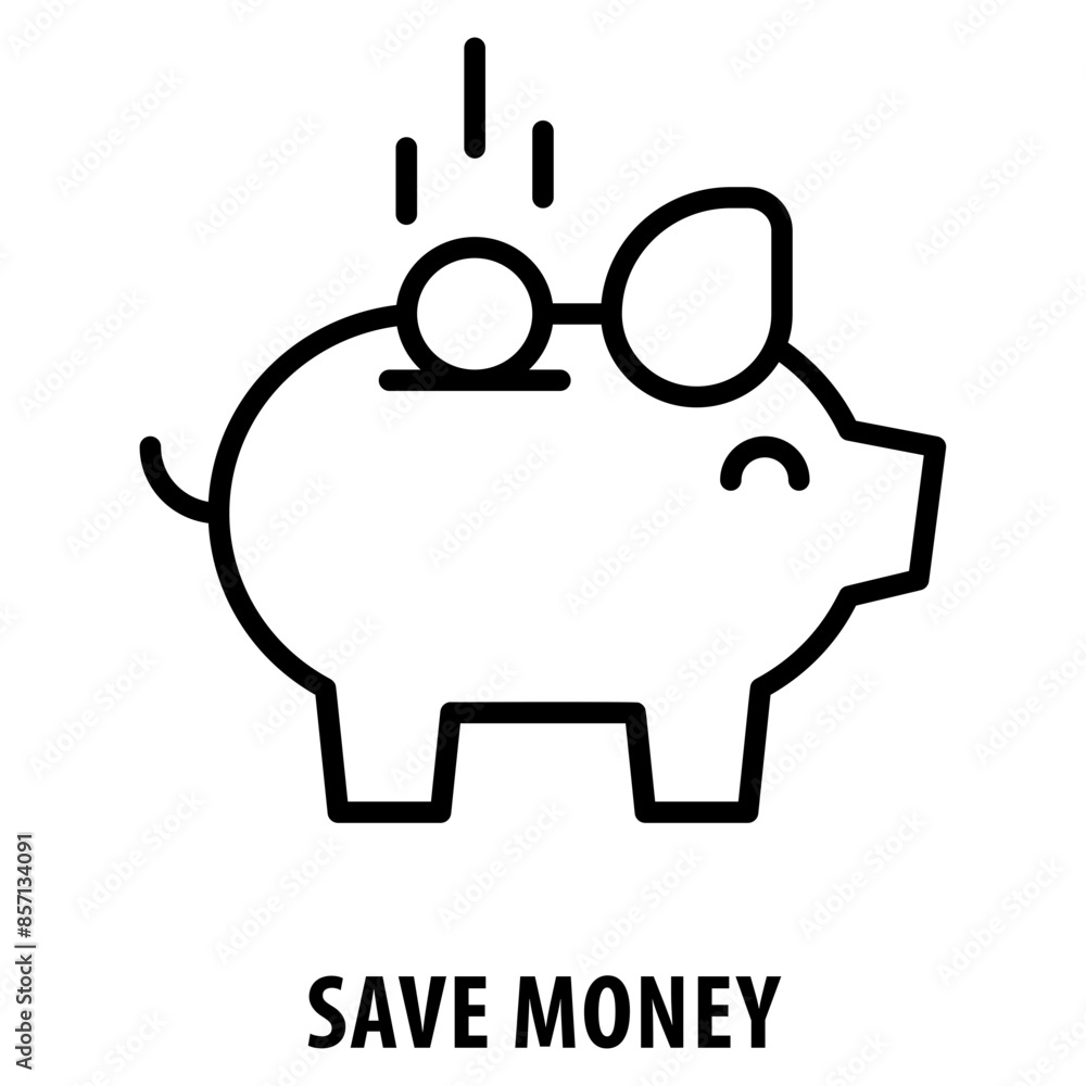 Poster save money icon simple and easy to edit for your design elements