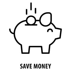 Save Money Icon simple and easy to edit for your design elements