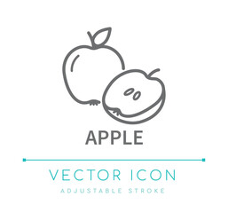 Apple Line Icon