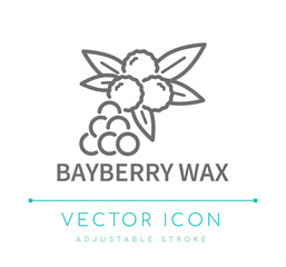 Bayberry Wax Line Icon