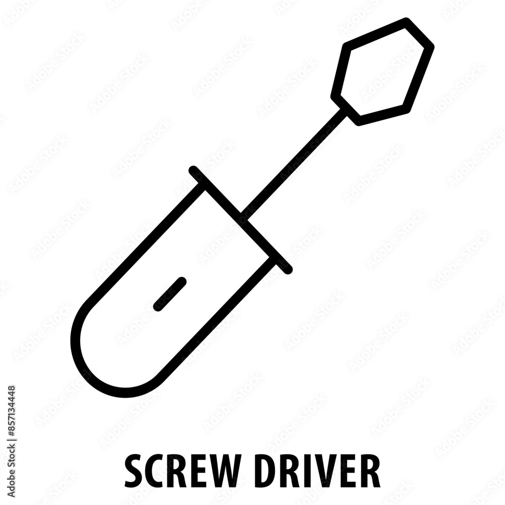 Poster screw driver icon simple and easy to edit for your design elements