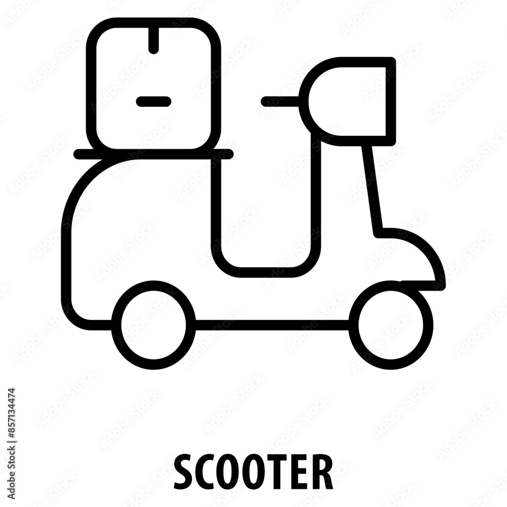 Poster scooter icon simple and easy to edit for your design elements