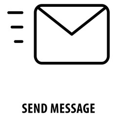 Send Message Icon simple and easy to edit for your design elements