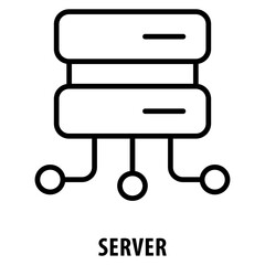 Server Icon simple and easy to edit for your design elements