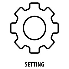 Setting Icon simple and easy to edit for your design elements