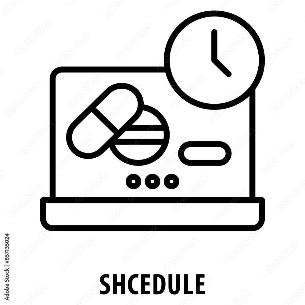 Poster shcedule icon simple and easy to edit for your design elements