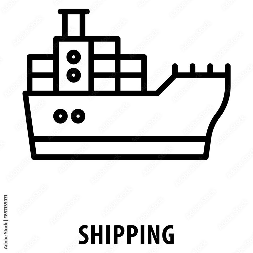 Poster shipping icon simple and easy to edit for your design elements