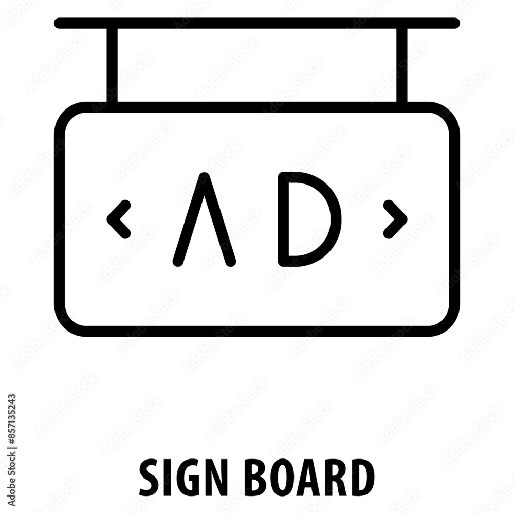 Poster sign board icon simple and easy to edit for your design elements