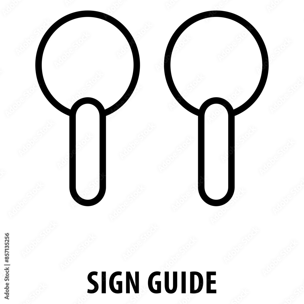 Poster sign guide icon simple and easy to edit for your design elements