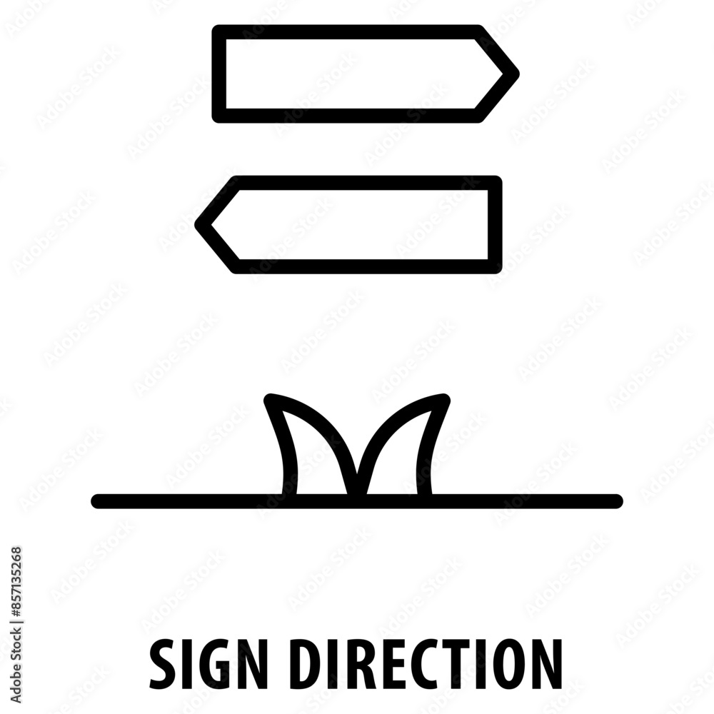 Poster sign direction icon simple and easy to edit for your design elements
