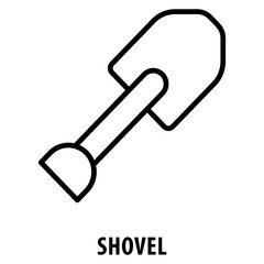 Shovel Icon simple and easy to edit for your design elements