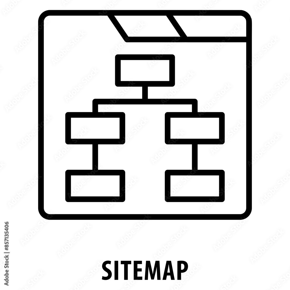 Poster sitemap icon simple and easy to edit for your design elements