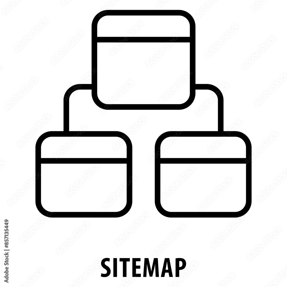 Poster sitemap icon simple and easy to edit for your design elements