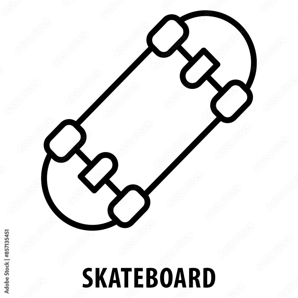 Poster skateboard icon simple and easy to edit for your design elements