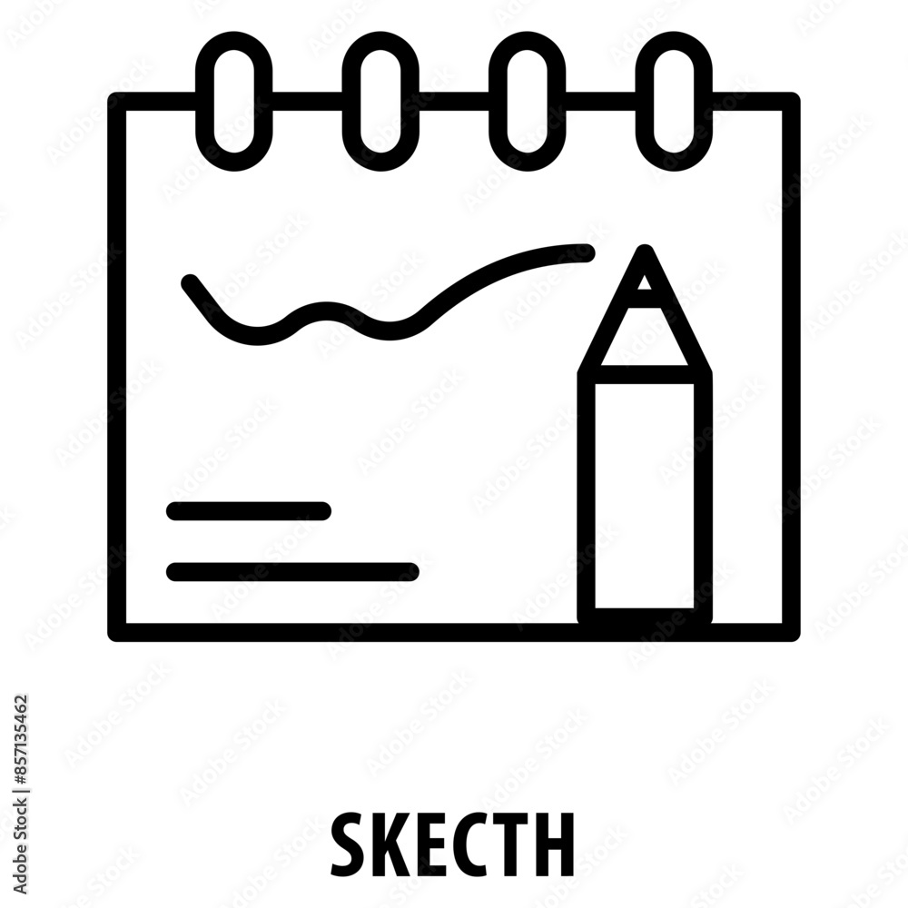 Aufkleber skecth icon simple and easy to edit for your design elements