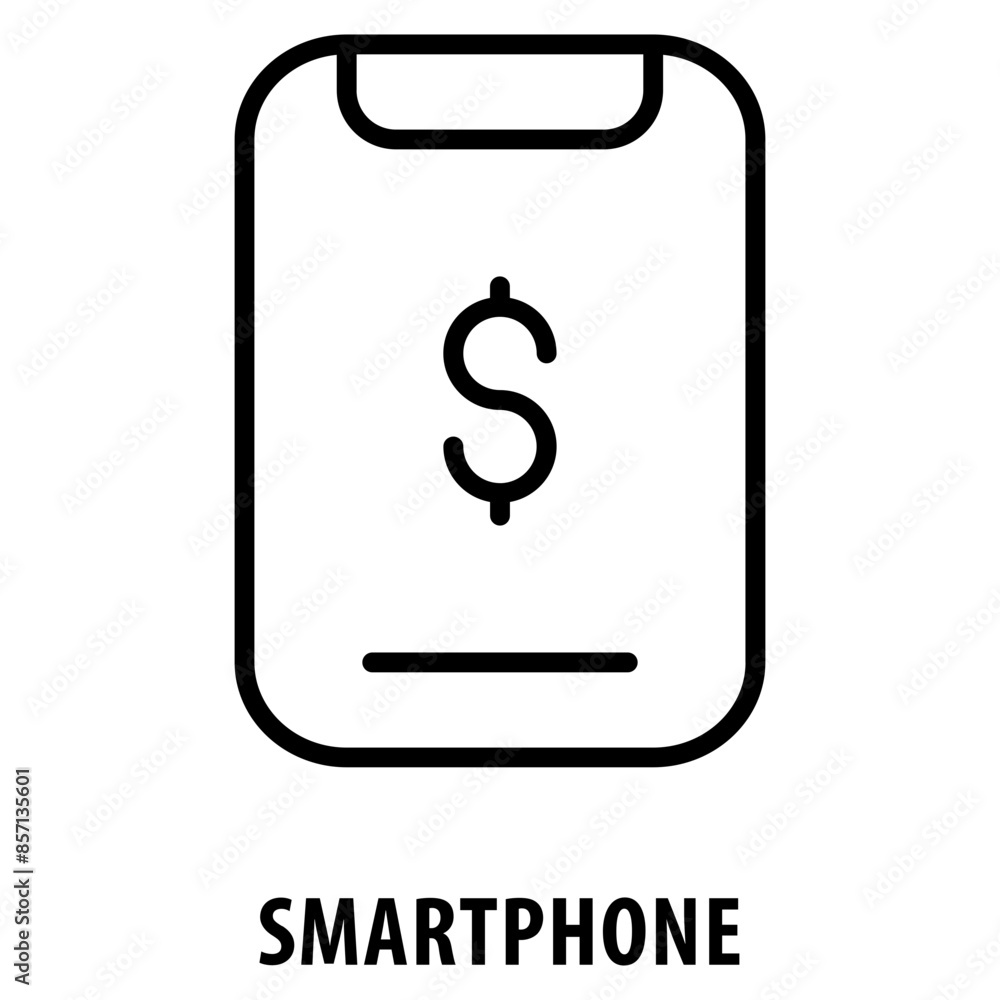 Poster smartphone icon simple and easy to edit for your design elements