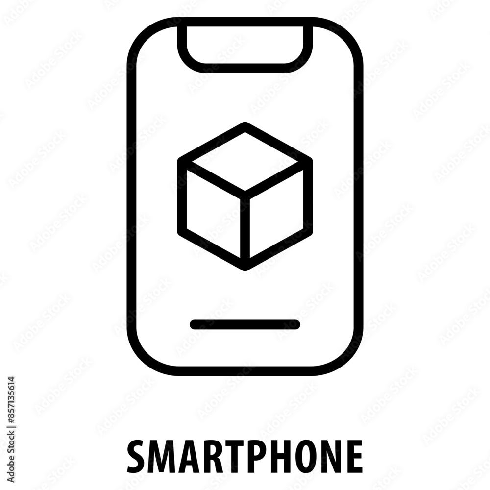 Poster smartphone icon simple and easy to edit for your design elements