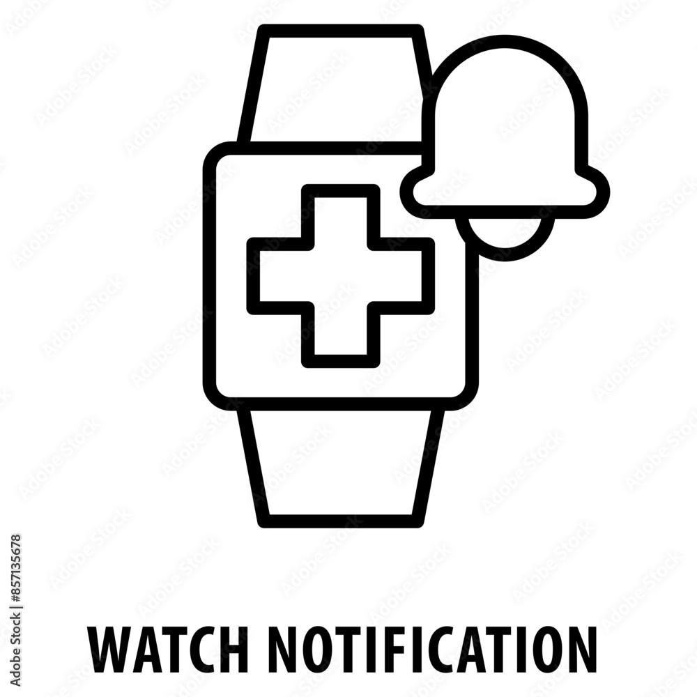 Poster smartwatch notification icon simple and easy to edit for your design elements