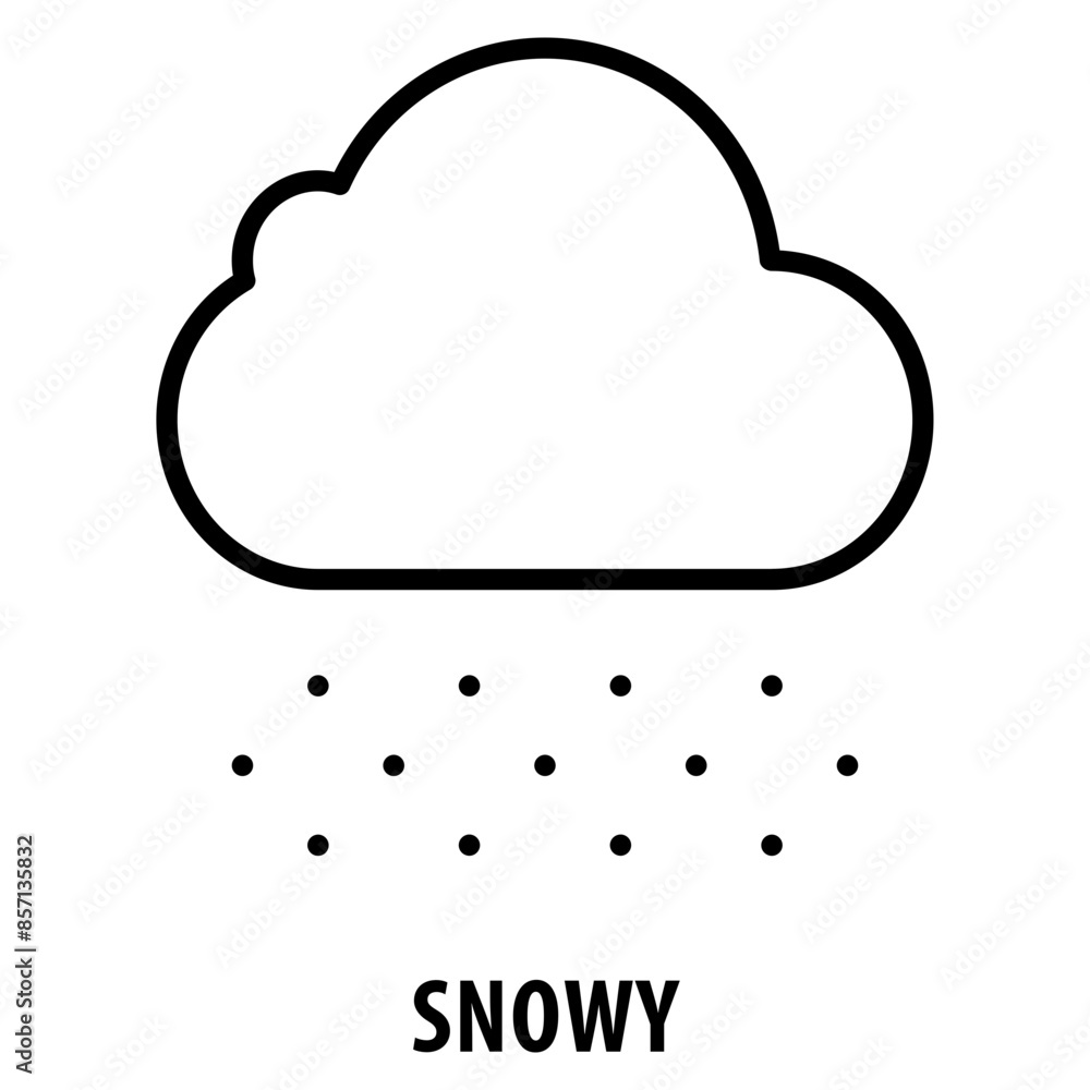 Poster snowy icon simple and easy to edit for your design elements