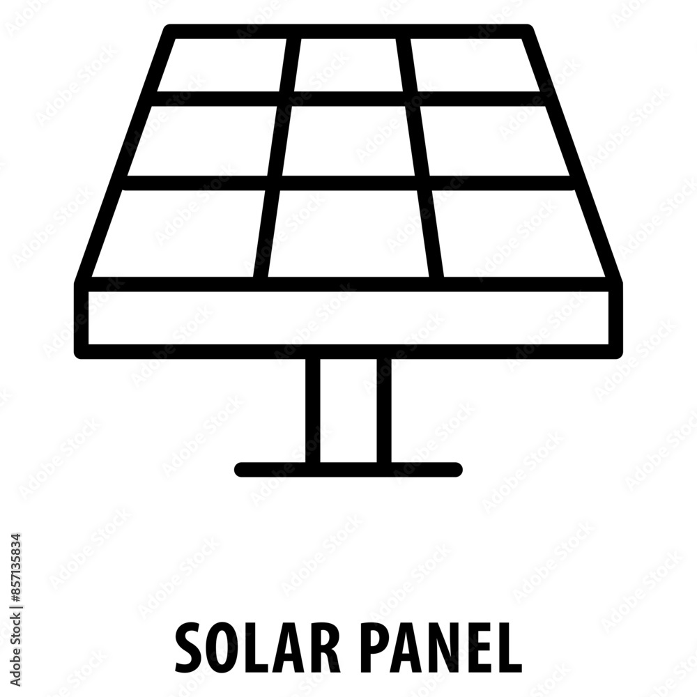 Aufkleber solar panel icon simple and easy to edit for your design elements