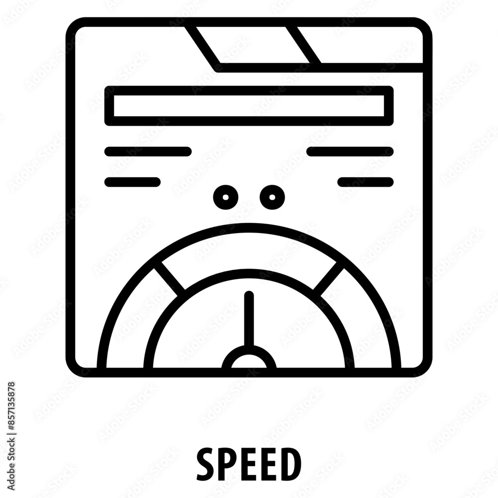 Poster speed icon simple and easy to edit for your design elements