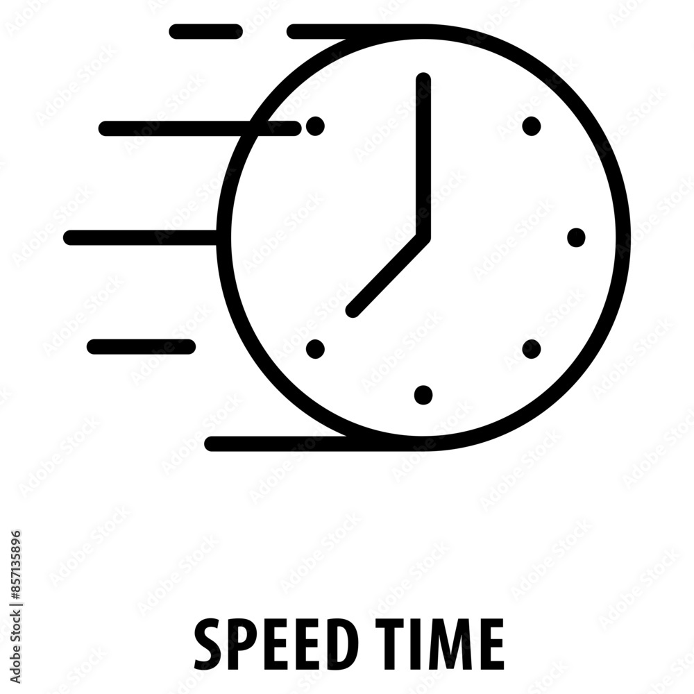 Poster speed time icon simple and easy to edit for your design elements