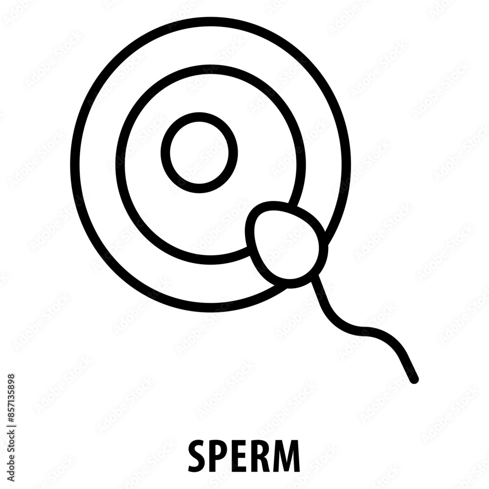 Aufkleber sperm icon simple and easy to edit for your design elements