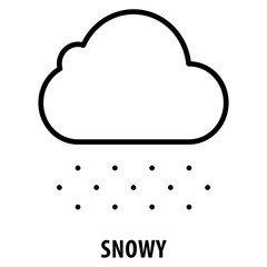 Snowy Icon simple and easy to edit for your design elements
