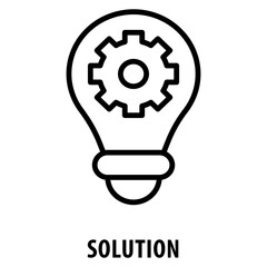 Solution Icon simple and easy to edit for your design elements
