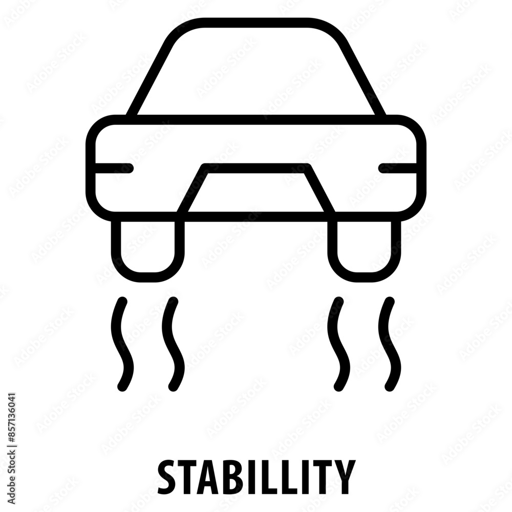 Poster stabillity icon simple and easy to edit for your design elements