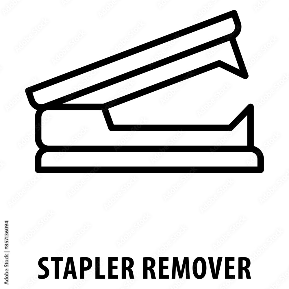 Poster stapler remover icon simple and easy to edit for your design elements