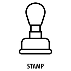 Stamp Icon simple and easy to edit for your design elements