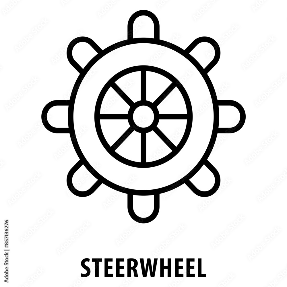 Poster steerwheel icon simple and easy to edit for your design elements