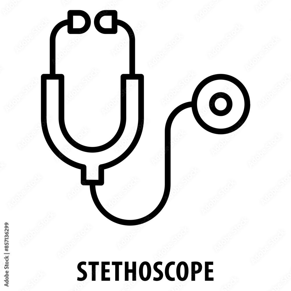 Poster stethoscope icon simple and easy to edit for your design elements