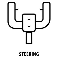 Steering Icon simple and easy to edit for your design elements